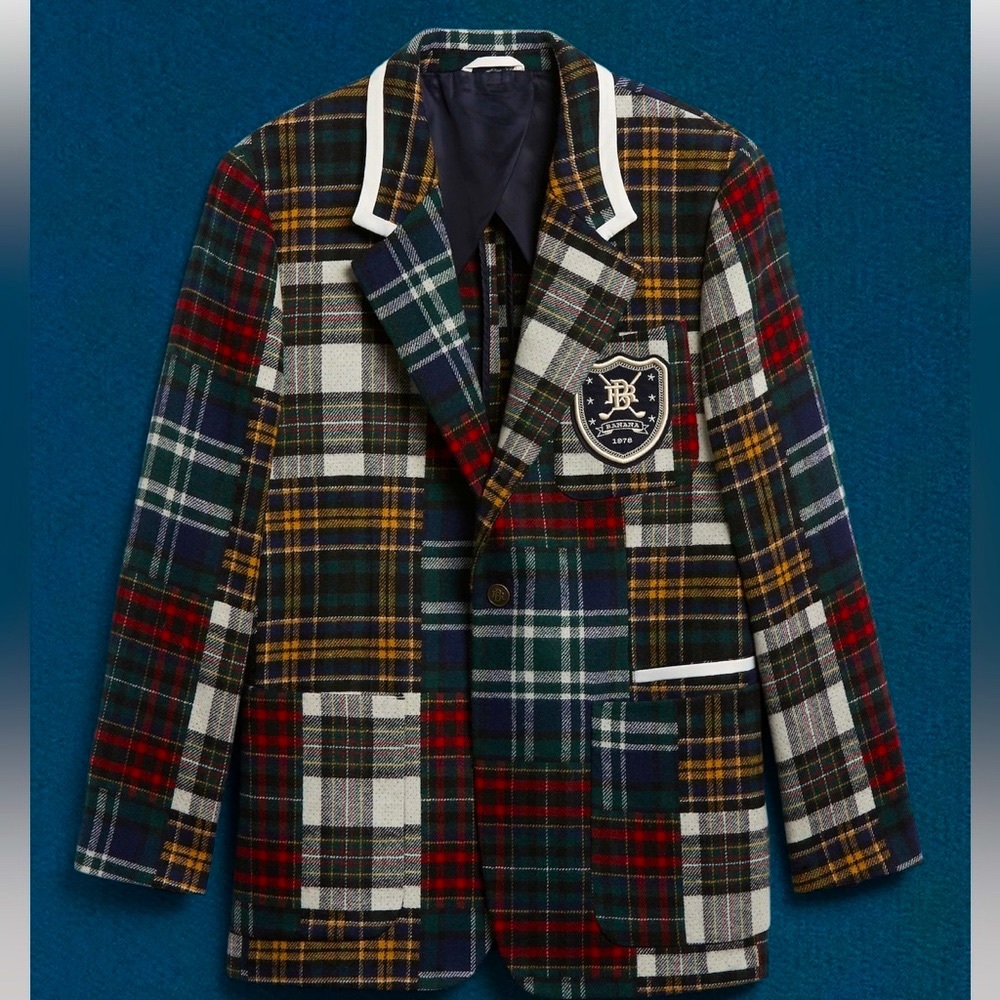 BR ATHLETICS PATCHWORK BLAZER NWT - Picture 2 of 5